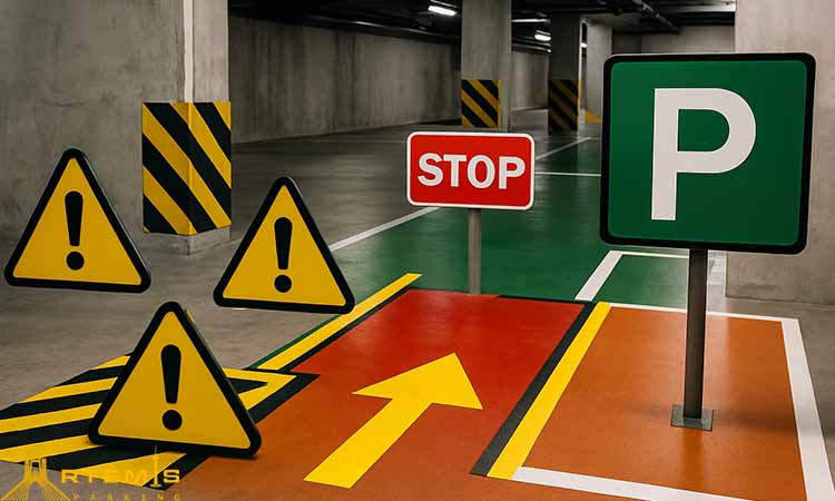 اهمیت رنگ‌ بندی در افزایش ایمنی پارکینگ