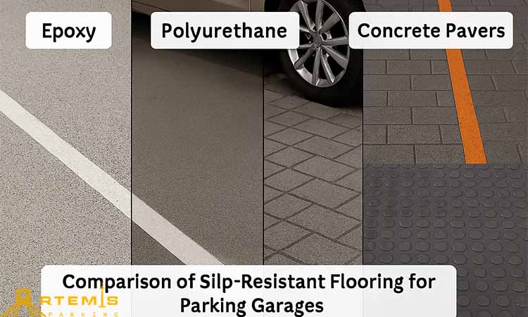 مقایسه انواع کفپوش‌ های مقاوم در برابر لغزش برای پارکینگ