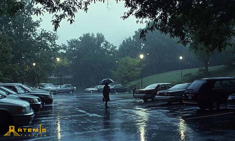 چالش های پارکینگ در فصل بارندگی