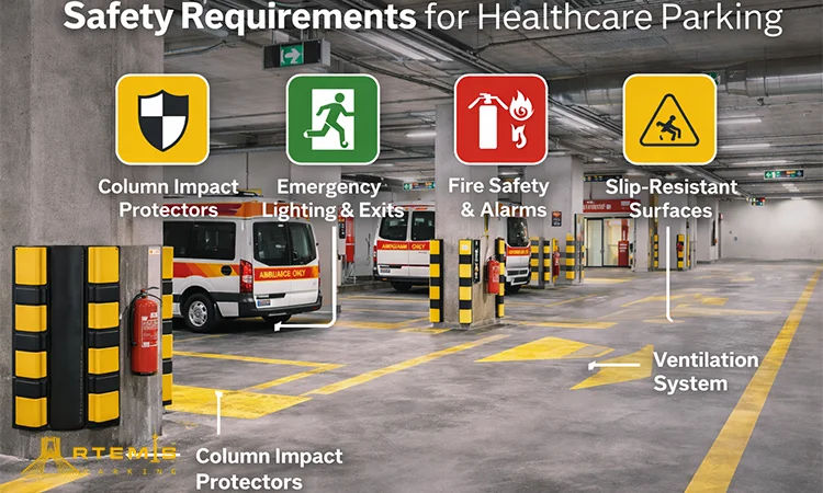 الزامات ایمنی پارکینگ مراکز درمانی